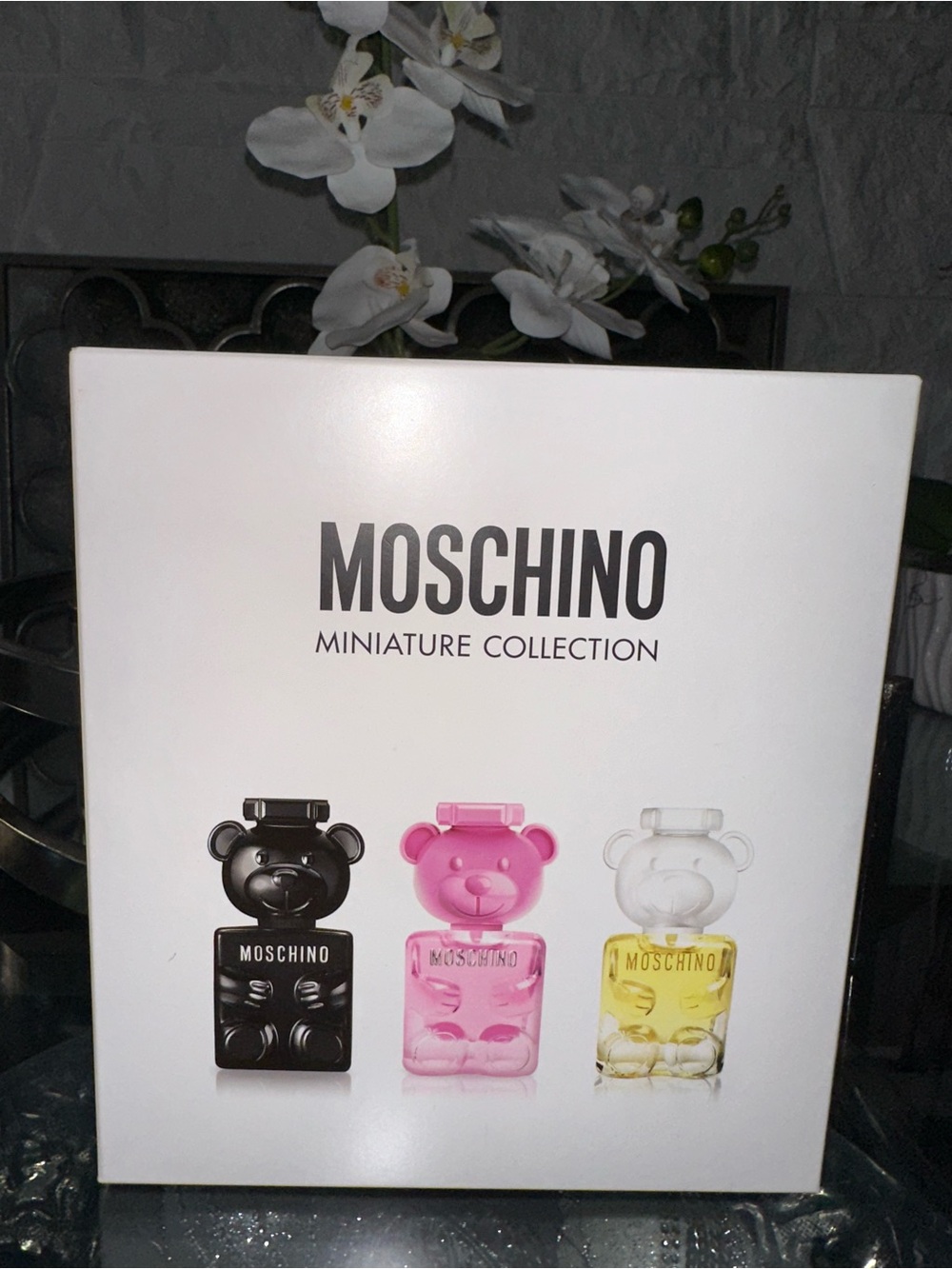 Moschino Kids Accessories Trio Box — Black, Pink & Yellow